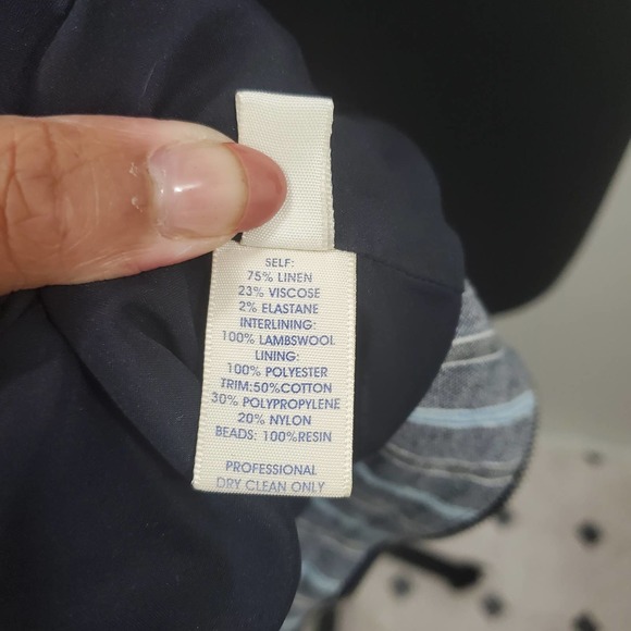 Rebecca Minkoff Structured San Antonio Linen Blend Blazer Jacket Women's Size 4 - Picture 13 of 13